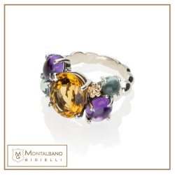 Anello Positano pietra ovale